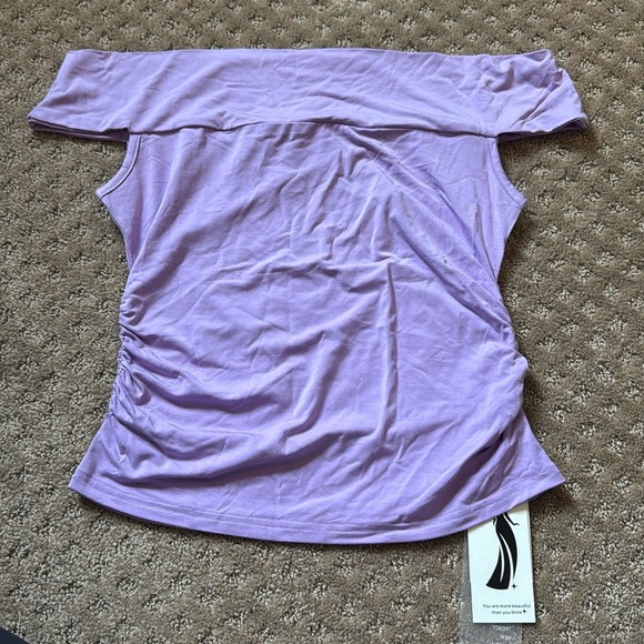 Purple off the shoulder top, size small, brand LUYAA - Picture 1 of 4